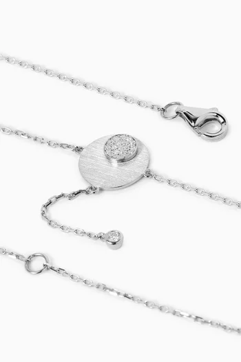 Diamond Disc Anklet in 18kt White Gold