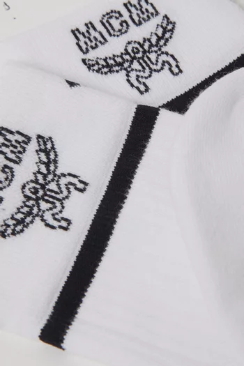 Logo Socks in Ribbed Cotton
