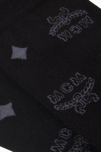 Monogram Socks in Cotton Knit