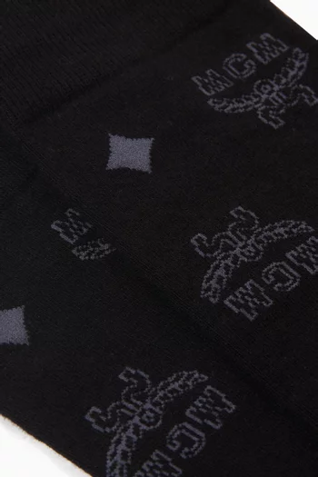 Monogram Socks in Cotton Knit