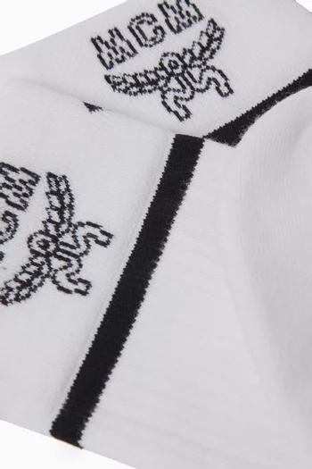 Logo Socks in Ribbed Cotton