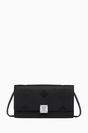 حقيبة ارين صغيرة بسلسلة جلد بنقشة فيزيتوس بحجم كبير