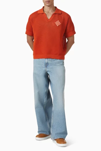 تي شيرت بولو نسيج شبكي