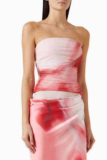 Brianna Strapless Top in Mesh