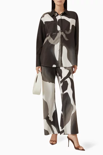 Mya Printed Shirt in Crepe
