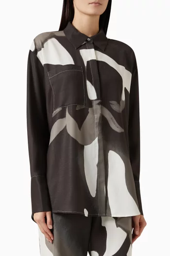Mya Printed Shirt in Crepe