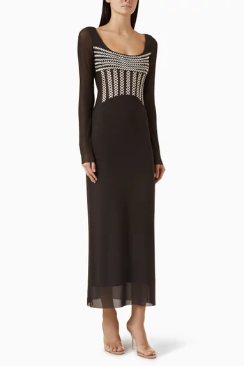 Maddie Maxi Dress in Mesh