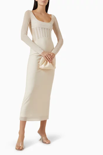 Maddie Maxi Dress in Mesh