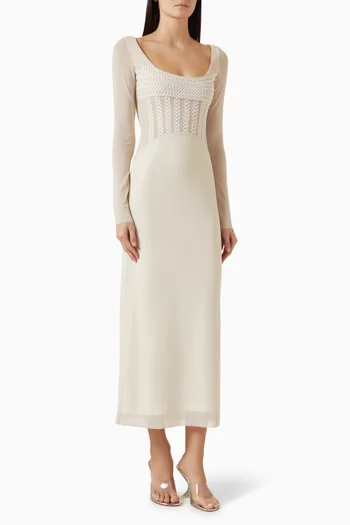 Maddie Maxi Dress in Mesh