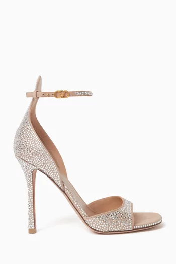 Tan-Go Crystal-embellished Sandals in Suede