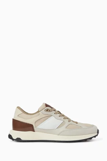Running Sneakers in Suede & Smooth Leather