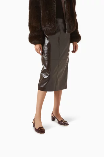 Slingback Pumps in Leather