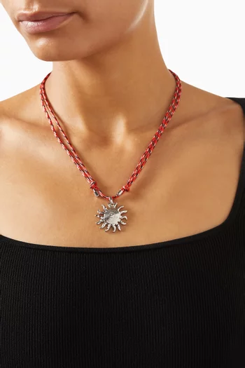 قلادة ذا إيبيزا سن نحاس مطلي بلون فضي