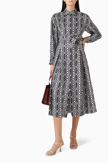 فستان إسبلسو بنمط قميص حرير