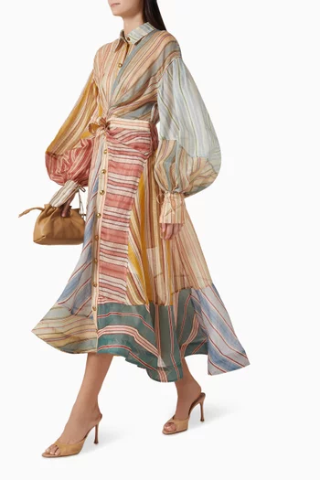 Rebellion Striped Midi Dress