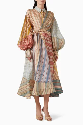 Rebellion Striped Midi Dress