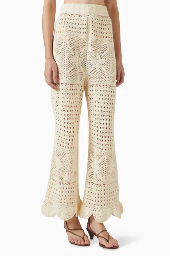 Wesley Crochet Pants in Cotton