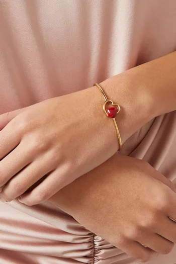 Amour Bangle in Plated Metal