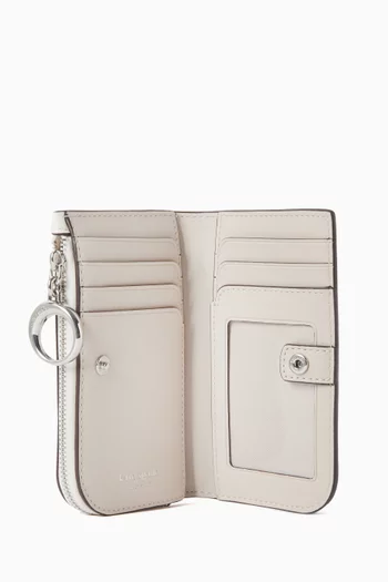 محفظة هالو صغيرة بتصميم ثنائي الطي جلد