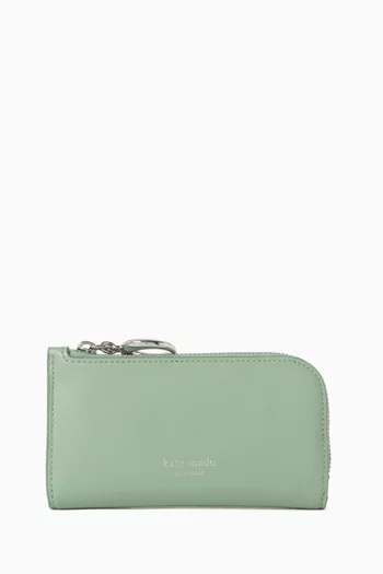 محفظة هالو صغيرة بتصميم ثنائي الطي جلد