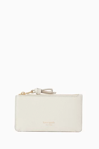 حافظة بطاقات لوب إيست/ويست بسحّاب جلد