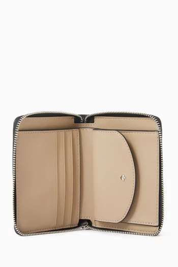 محفظة لوب بسحّاب محيط جلد