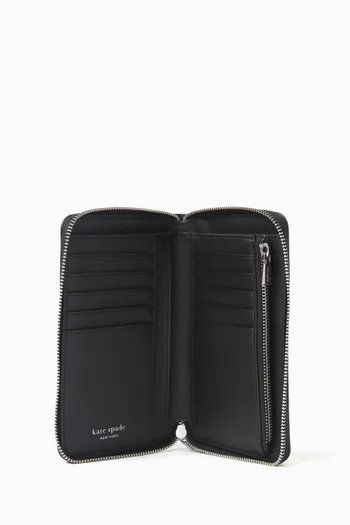 محفظة هالو بسحّاب جلد