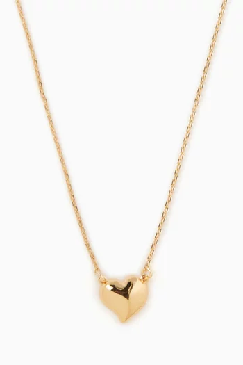 Amour Pendant Necklace in Gold-plated Metal