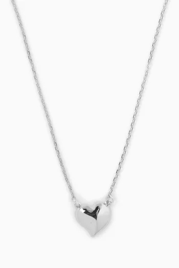 Amour Pendant Necklace in Plated Metal