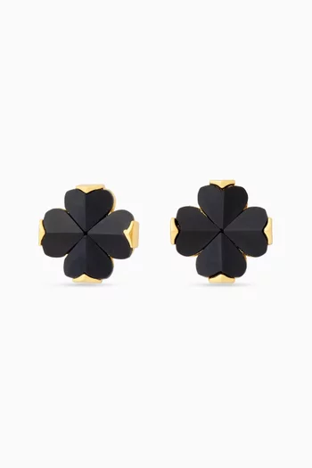 Spade Flower Stud Earrings