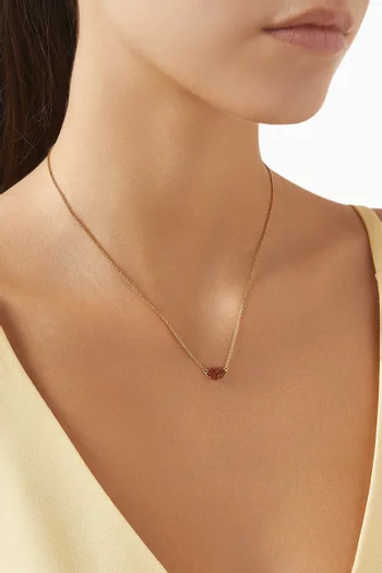 Hit The Town Lips Pendant Necklace in Plated Metal