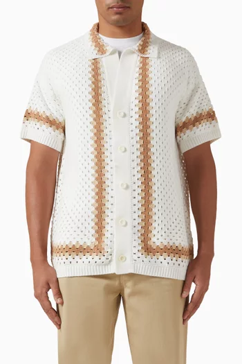 كارديغان بينتو قطن وكروشيه