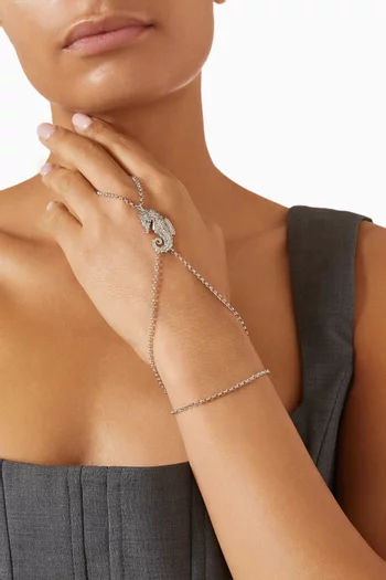 سوار ميني بحلية حصان البحر برونز مطلي بالبلاتين