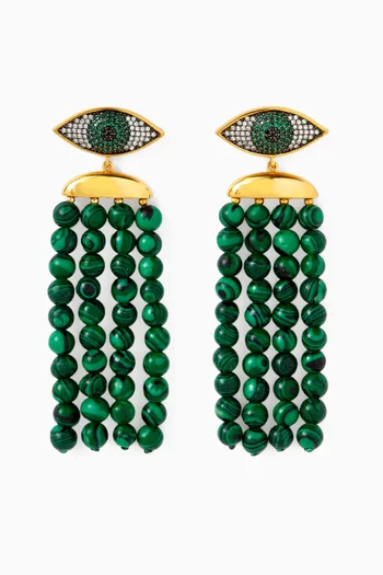 أقراط نوتو ميني بتصميم عين الحسود برونز مطلي ذهب عيار 24