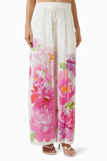 بنطال أتوميك مزين بنقشة حرير