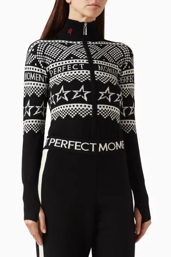 Holiday Knit Bodysuit in Merino Wool