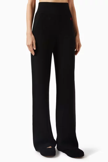 Chalet Wide-leg Knit Pants in Merino Wool
