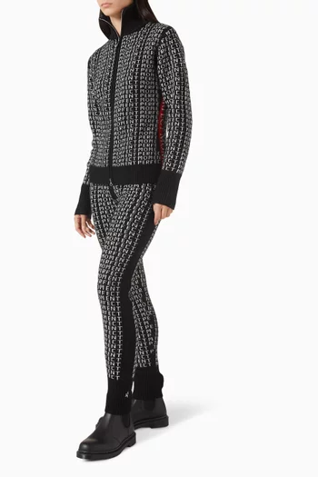 Monogram Knit Jacket in Merino Wool