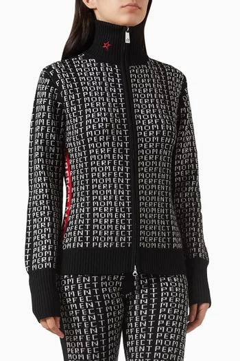 Monogram Knit Jacket in Merino Wool