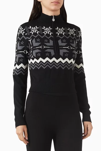 Nordic Half-zip Sweater in Merino Wool