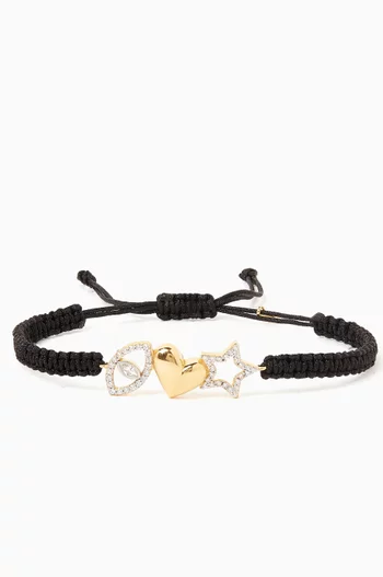 سوار بتصميم خيط مزين بحلية فضة إسترلينية مطلية ذهب عيار 24