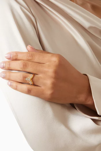 خاتم اوليفيا فضة مطلية ذهب عيار 24