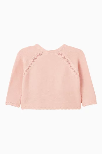 Scalloped Cardigan in Organic Cotton