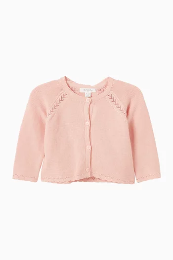 Scalloped Cardigan in Organic Cotton