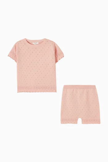 Scalloped Knit Set in Organic Cotton