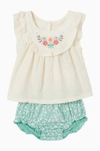 Embroidered Bloomer Set