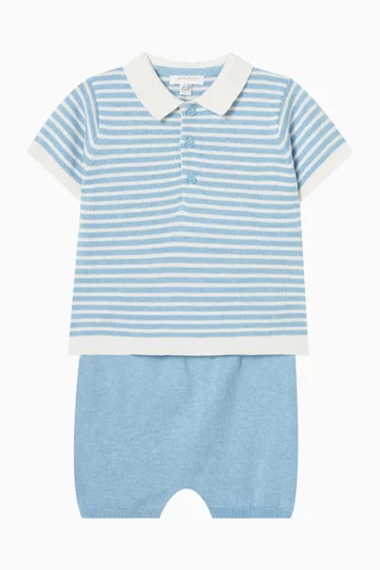 طقم بولو منسوج