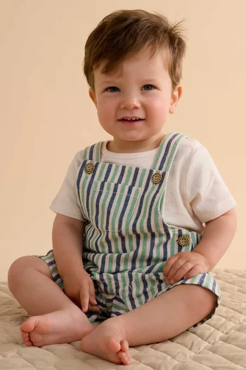 Iguana Stripe Overalls
