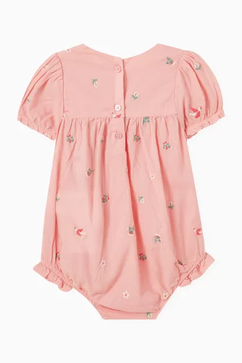 Swallow Embroidered Bodysuit in Organic Cotton