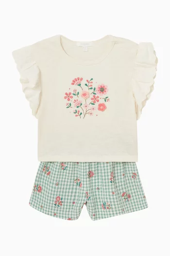 Frida Gingham Floral Set